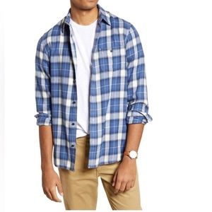 Mens 1901 Utility Slim Fit Plaid Button-Up Shirt Size M